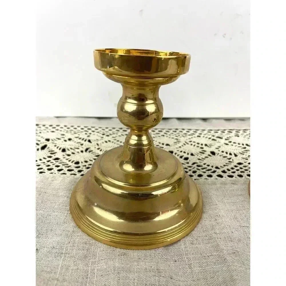 VTG Gold‎ Tone Candlestick Candle Holders W/Inserts International Silver Company